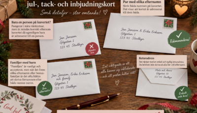 Olika efternamn i samma hushåll, hur adresserar du elegant?